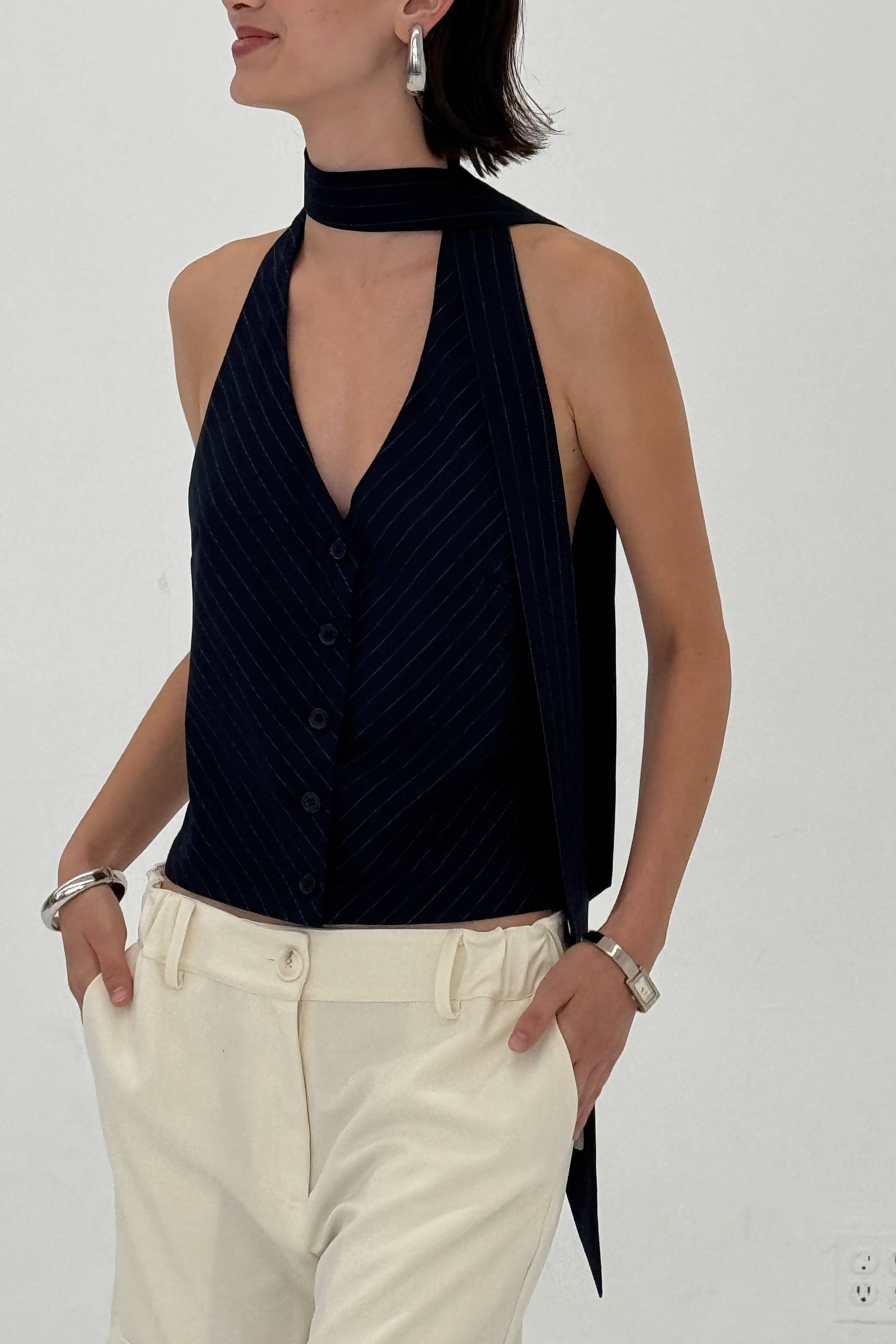 Chad Tie-Neck Halter Top